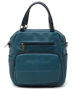 Pebbled Top Handle Convertible Backpack CMS045 TEAL